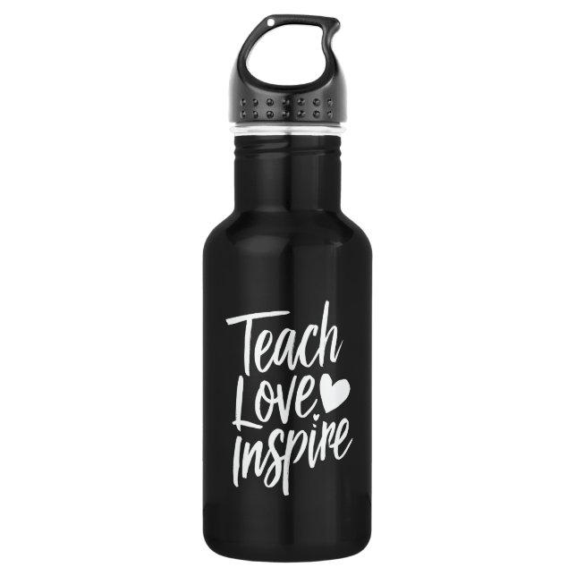 Teach Love Inspire Teacher's Day Gift Teacher Life Stainless Steel Water Bottle (Front)