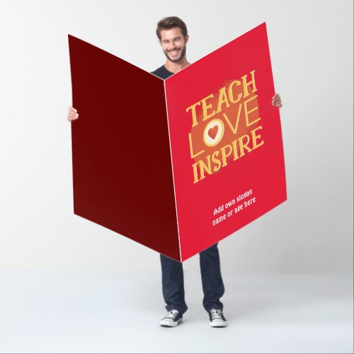 Teach Love Inspire _ TEACHERS QUOTE SAYINGS Gifts Card
