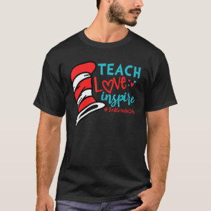 Teach Love Inspire Third 3rd Grade Teacher Life T-Shirt