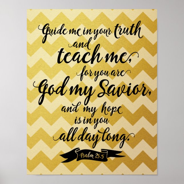 Teach Me (Psalm 25:5) Poster (Front)