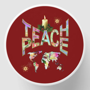 Teach Peace Christmas Gathering gifts Mini Candle Favors