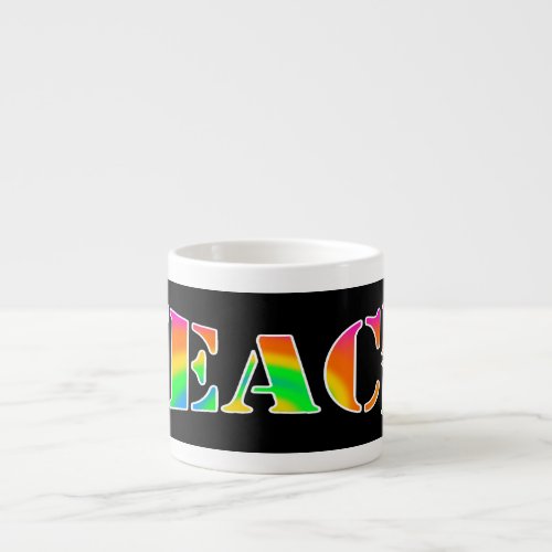 TEACH PEACE Designer Espresso Mug