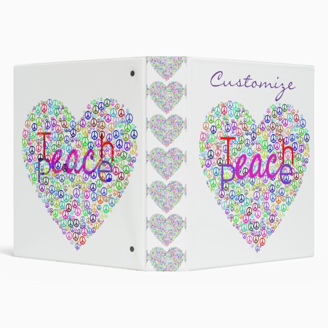 Teach Peace Heart Thunder_Cove 3 Ring Binder (Background)