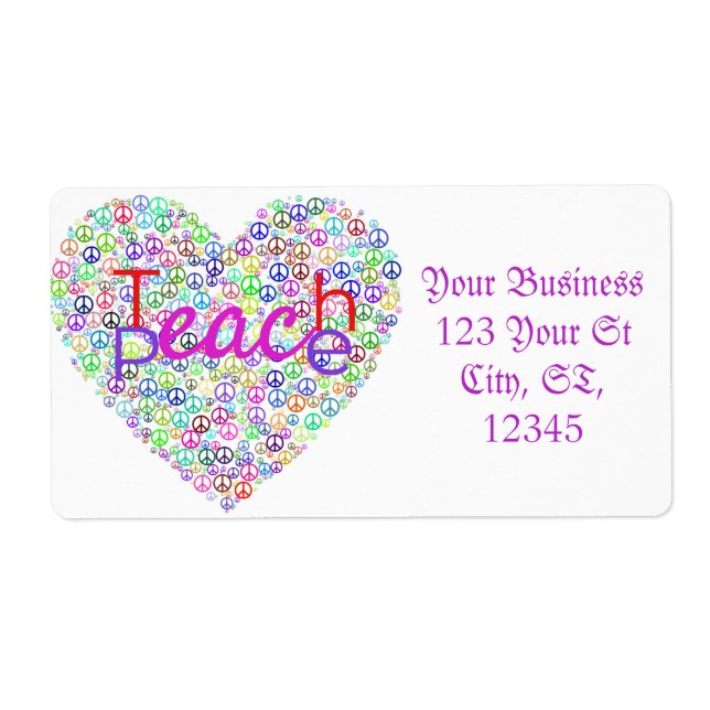 Teach Peace Heart Thunder_Cove Label (Front)