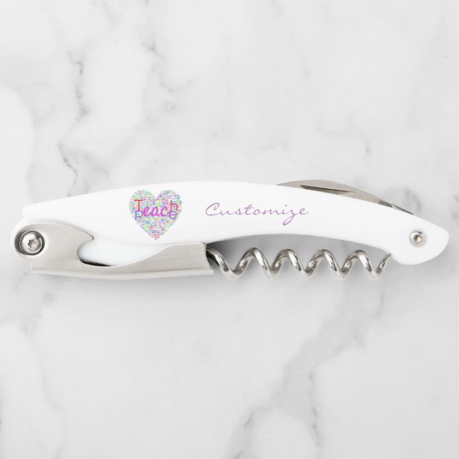 Teach Peace Heart Thunder_Cove Waiter's Corkscrew (Front)