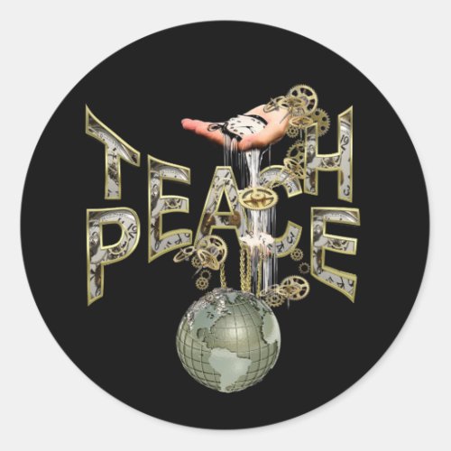 Teach Peace_Movement Classic Round Sticker