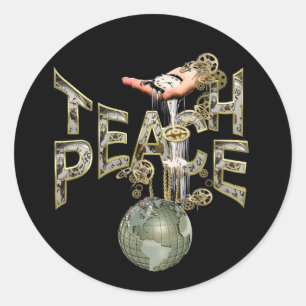 Teach Peace-Movement Classic Round Sticker