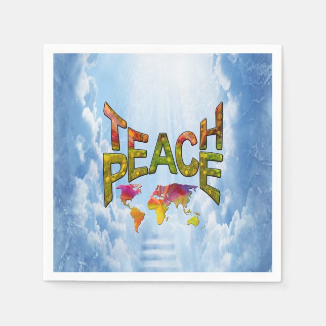 Teach Peace   Napkins (Front)