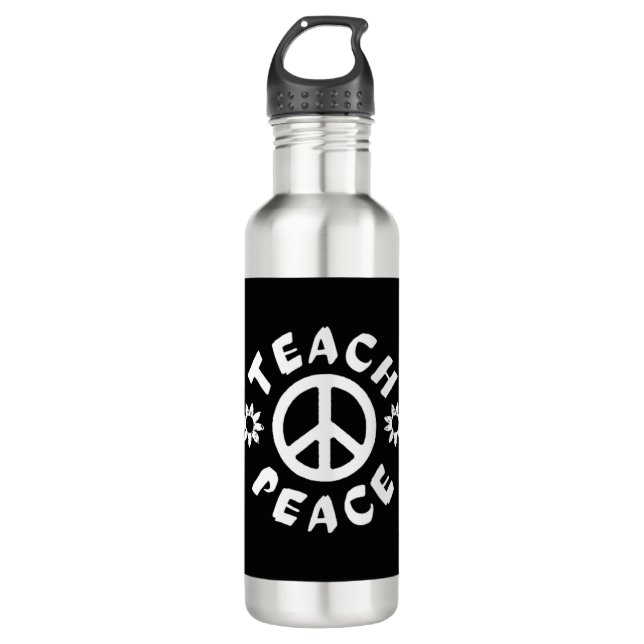 Teach Peace Stainless Steel Water Bottle (Front)