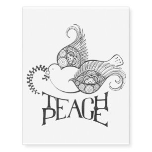 Teach Peace Temporary Tattoos