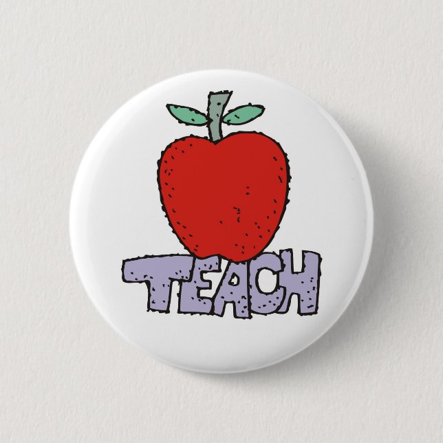 Teach. Pinback Button (Front)