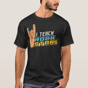 Teach Rock Stars Rock n Roll Musik Teacher radio p T-Shirt
