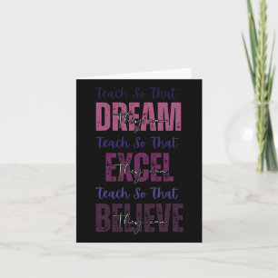 Teach So That They Can Dream' Black History Month Card