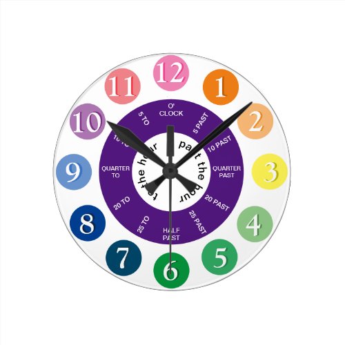 Teach The Time | Children's Round Clock