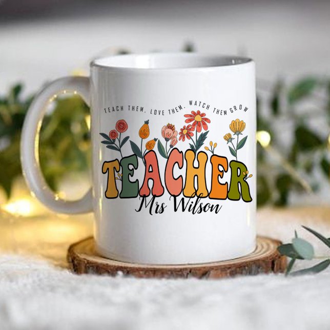 Teach Them Love Them Watch . Personalized Teacher  Coffee Mug (Teach Them Love Them Watch . Personalized Teacher mug)