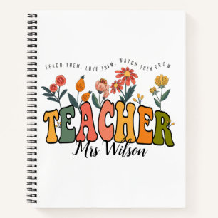 Teach Them Love Them Watch . Personalized Teacher  Notebook