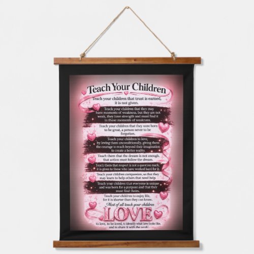 Teach Your Children Hanging Tapestry