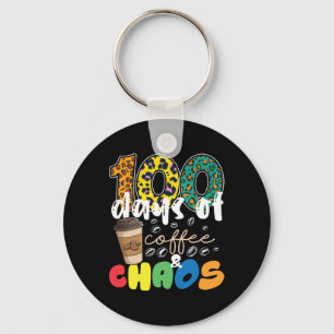 Teacher 100 Days Of School 100 Days Of Coffee And Keychain