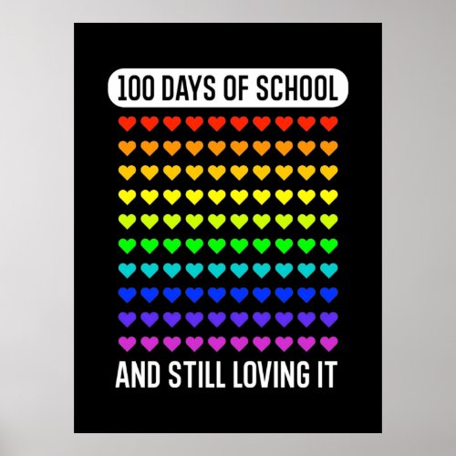 Teacher 100 Days Of School Poster