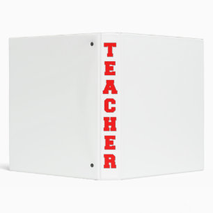 Teacher 3 Ring Binder