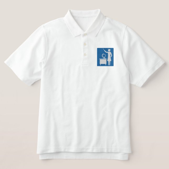 TEACHER 4 EMBROIDERED POLO SHIRT (Design Front)
