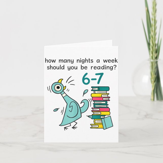 Teacher 67 How Many Nights A Week Should You Be Re Card (Front)