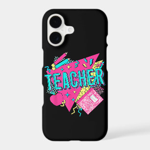Teacher 90s Retro Colorful Teacher Back To School iPhone 17 Case