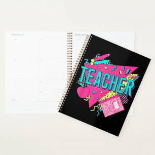 Teacher 90s Retro Colorful Teacher Back To School Planner