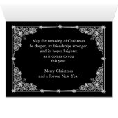 Teacher, a Black and white Christmas card (Inside Horizontal (Bottom))