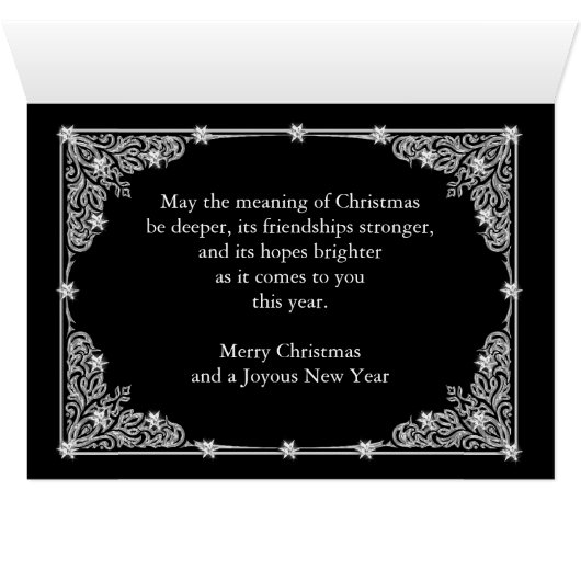 Teacher, a Black and white Christmas card (Inside Horizontal (Bottom))