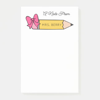 Teacher A Note From Pencil Post It Notes