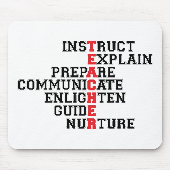 Teacher Acrostic Mouse Pad (Front)
