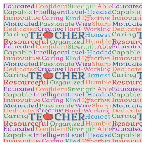 Teacher Adjectives  Fabric