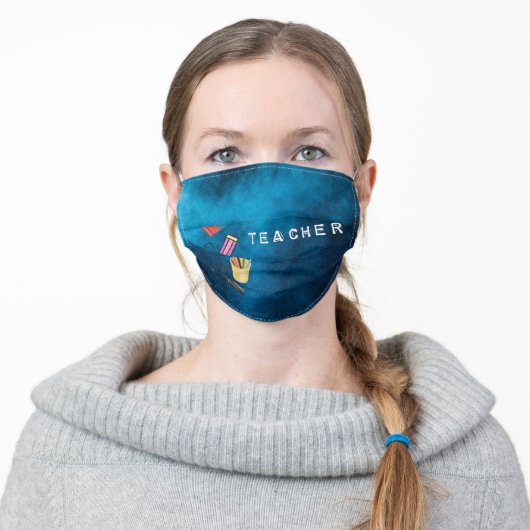 Teacher Adult Cloth Face Mask (Worn)