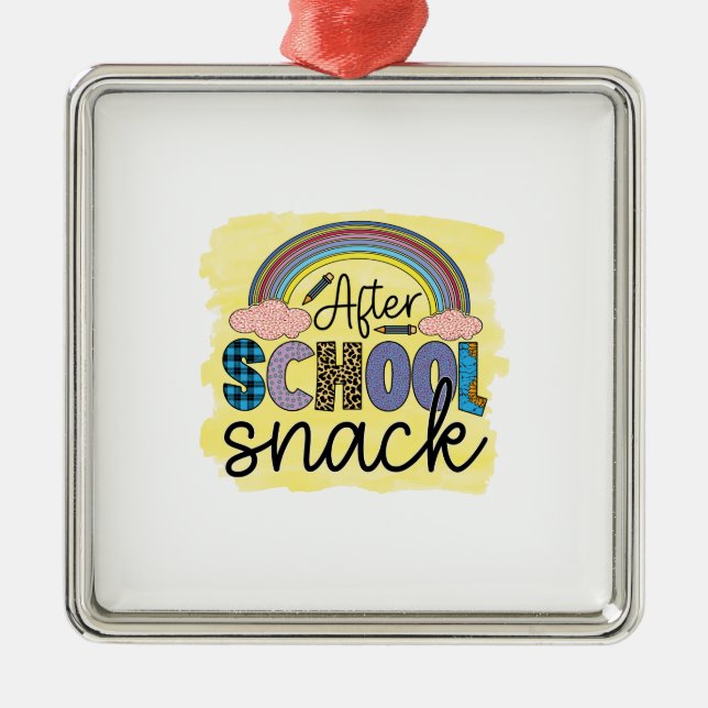 Teacher After School Snack Metal Ornament (Front)