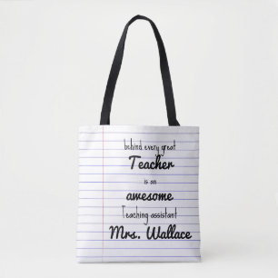 teacher aid tote bag teaching assistant TA