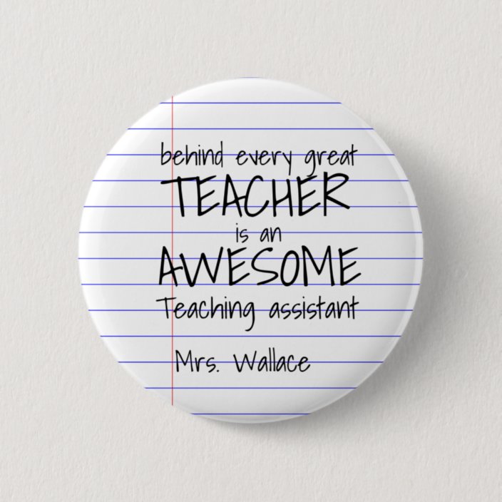 teacher aid tote bag teaching assistant TA Button | Zazzle.com