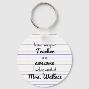 teacher aid tree teaching assistant TA Keychain