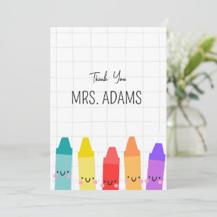 Teacher and Nursery Thank You Card Teachers gift