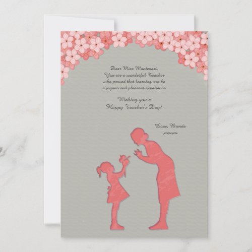 Teacher and Student Greeting Card