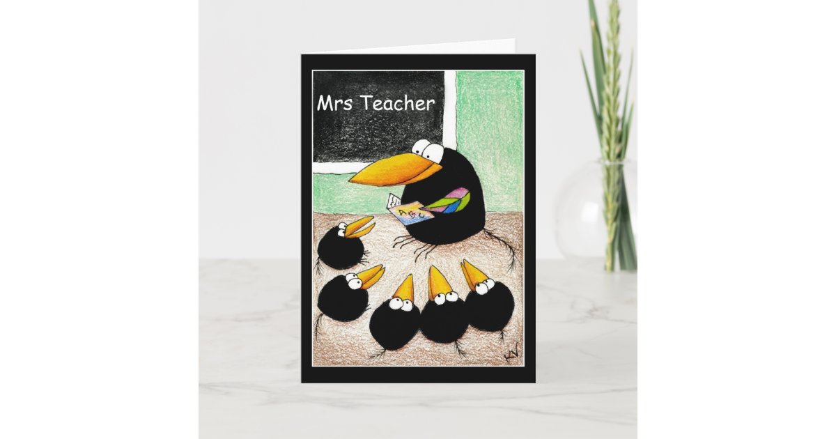 Teacher and students thank you note card