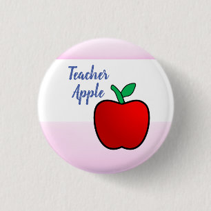 Teacher Apple Badge Button