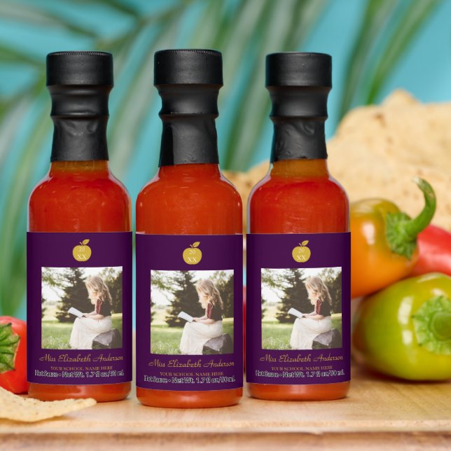 Teacher Apple Graduation Hot Sauces (Multi)