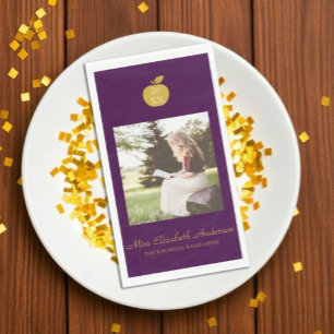 Teacher Apple Graduation Paper Guest Towels