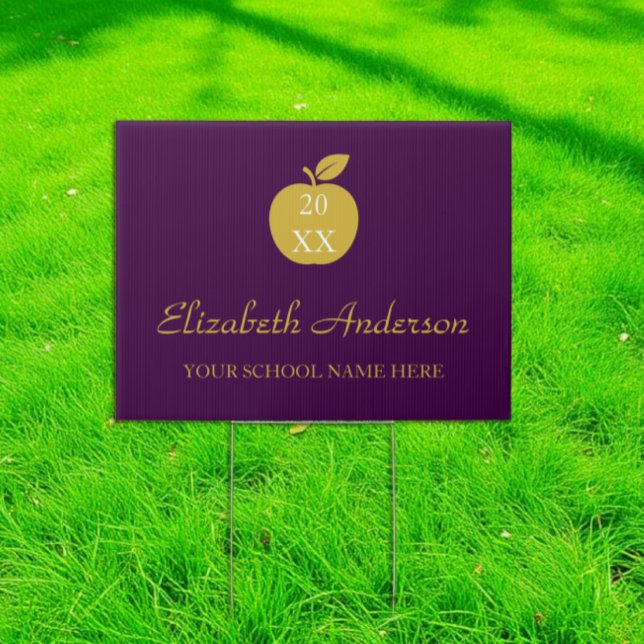 Teacher Apple Graduation Sign (Creator Uploaded)