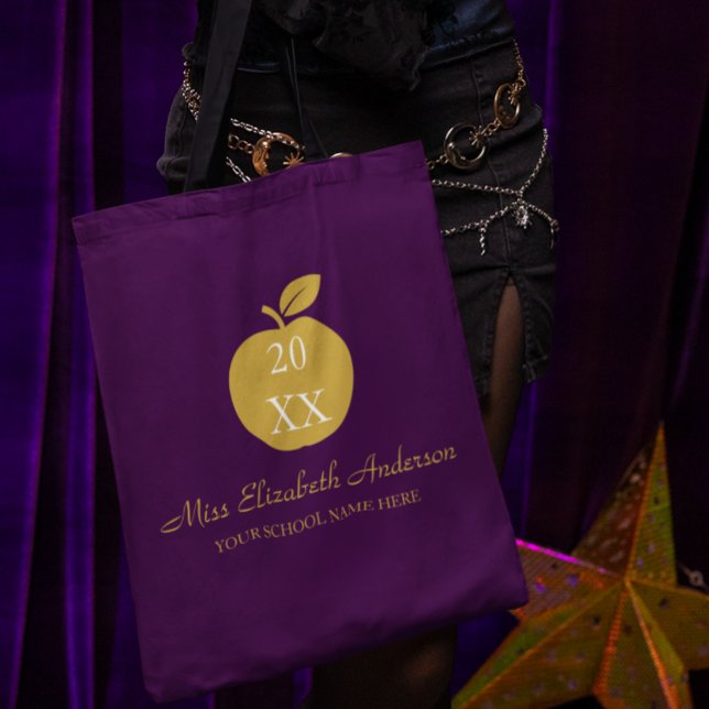 Teacher Apple Graduation Tote Bag (Creator Uploaded)