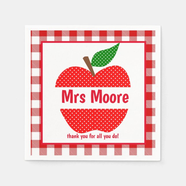 Teacher apple napkins (Front)
