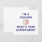 Teacher Apple Superpower Educator Gift (Front/Back)