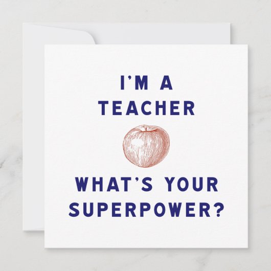 Teacher Apple Superpower Educator Gift (Front)