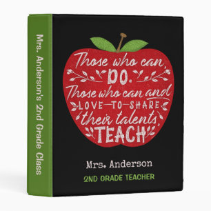 Teacher Apple Those Who Can Teach Custom Classroom Mini Binder
